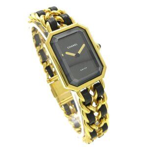 Chanel Premiere R.S.87578 #XL Quartz Wristwatch Watch PLAQUE OR G 20M 78437